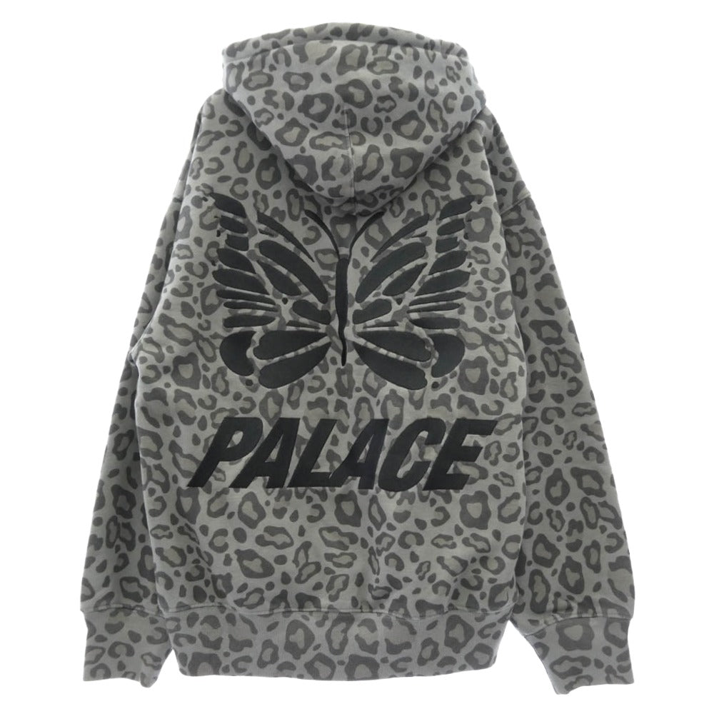 Needles ニードルス PALACE パレス × Palace HOODIE パレス バックロゴ プリント フーディー スウェットシャツ パーカー グレー系 S【美品】【中古】