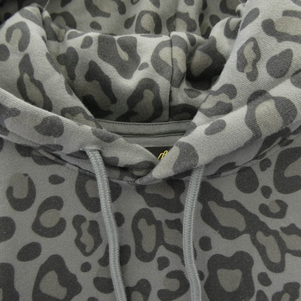 Needles ニードルス PALACE パレス × Palace HOODIE パレス バックロゴ プリント フーディー スウェットシャツ パーカー グレー系 S【美品】【中古】