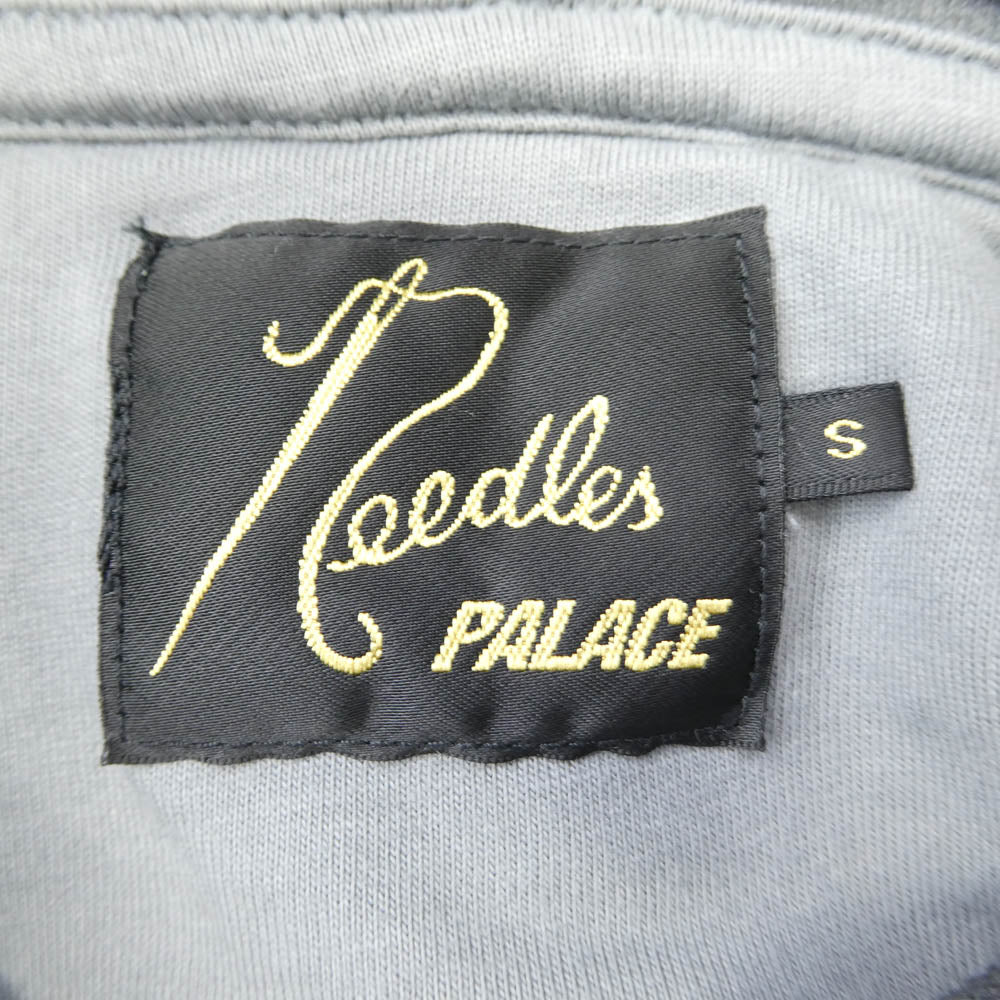 Needles ニードルス PALACE パレス × Palace HOODIE パレス バックロゴ プリント フーディー スウェットシャツ パーカー グレー系 S【美品】【中古】