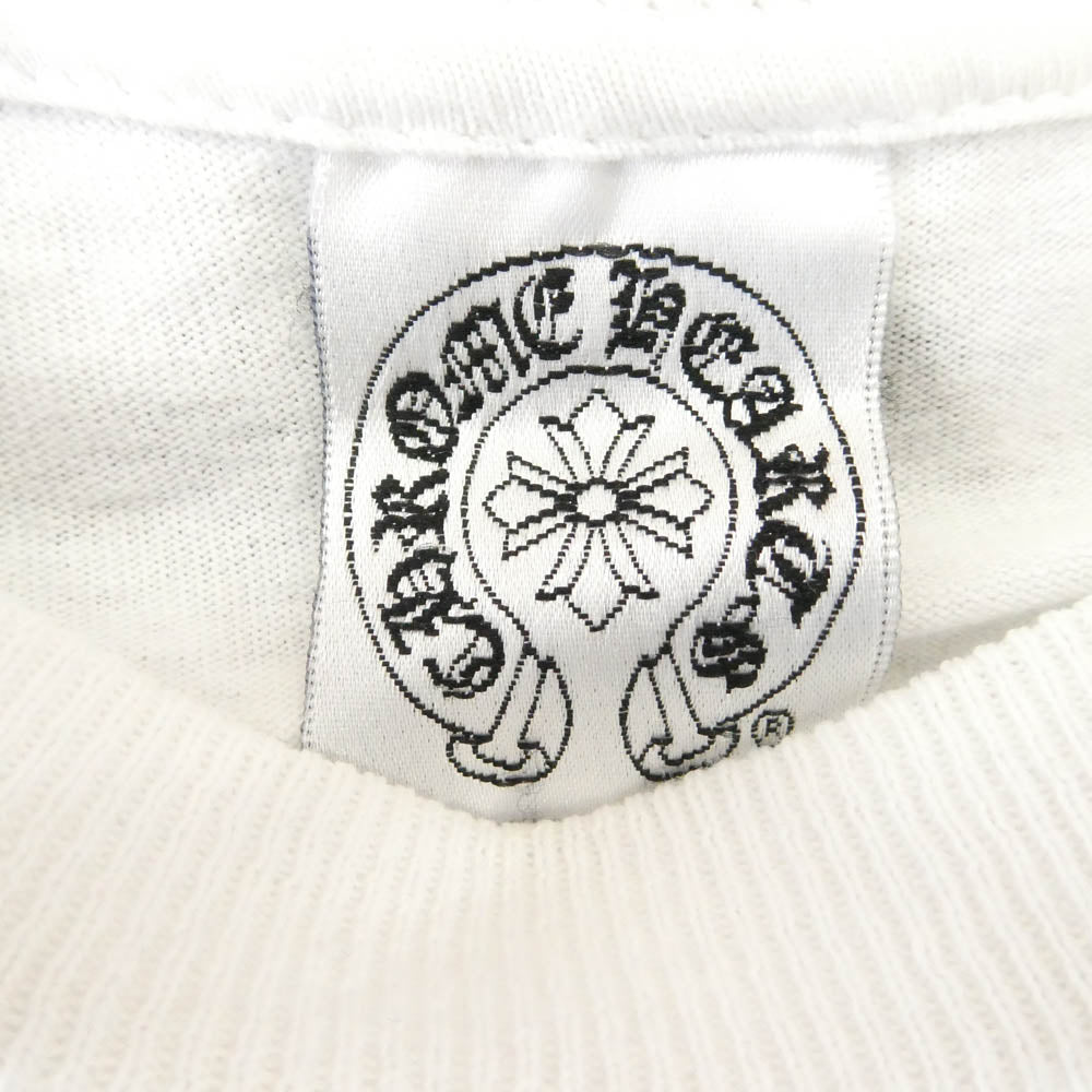 CHROME HEARTS クロムハーツ（原本無） Old Vine CH Plus Longsleeves オールド ヴァインCHプラスバックプリント ホースシューポケット付き 長袖 Tシャツ ブラック ホワイト系 S【中古】