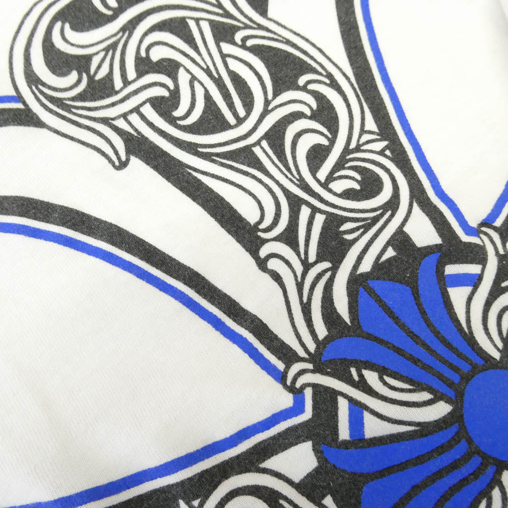 CHROME HEARTS クロムハーツ（原本無） Old Vine CH Plus Longsleeves オールド ヴァインCHプラスバックプリント ホースシューポケット付き 長袖 Tシャツ ブラック ホワイト系 S【中古】