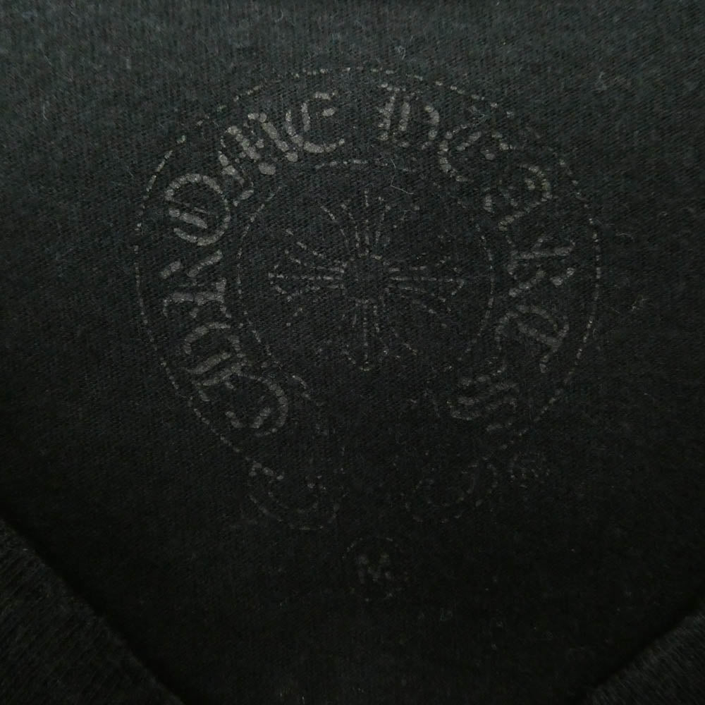 CHROME HEARTS クロムハーツ（原本無） スター バックプリント スクロールラベル ポケット付き 半袖 Tシャツ ブラック系 M【中古】