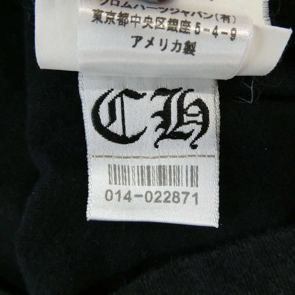 CHROME HEARTS クロムハーツ（原本無） スター バックプリント スクロールラベル ポケット付き 半袖 Tシャツ ブラック系 M【中古】
