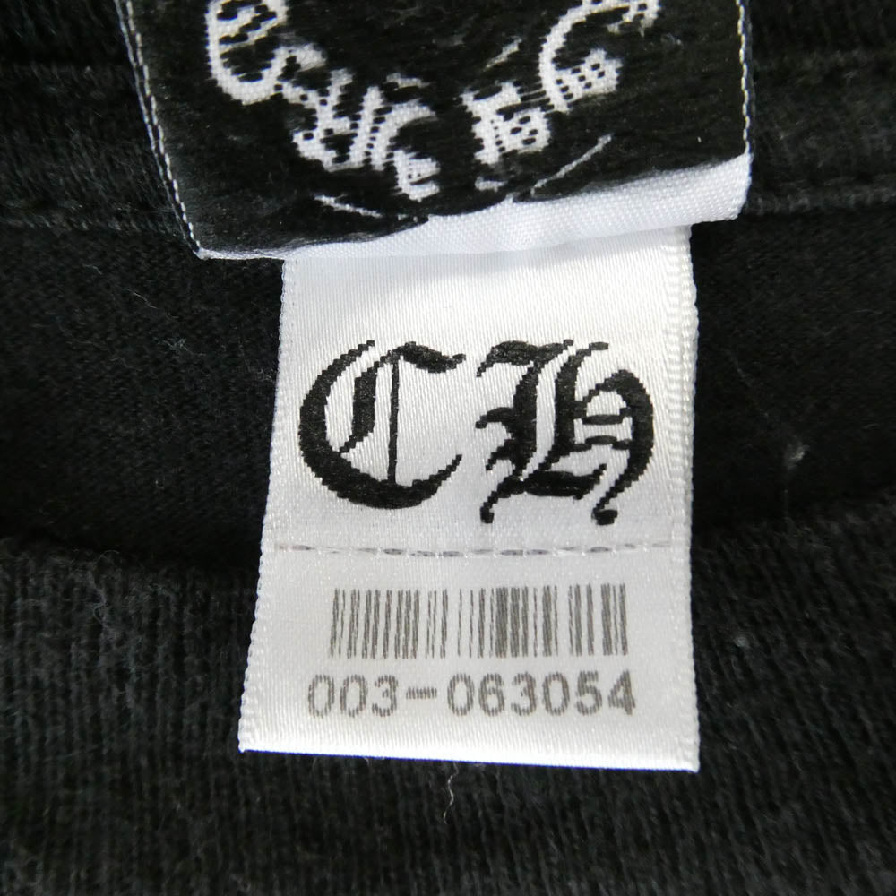 CHROME HEARTS クロムハーツ（原本無） CHプラス ホースシュー バックプリント 袖プリント ポケット付き 長袖 Tシャツ ブラック ブラック系 M【中古】