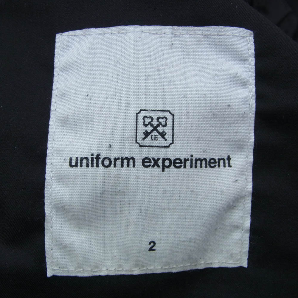 uniform experiment ユニフォームエクスペリメント UE-170038 STRETCH GABARDINE SLIM FIT JOGGER PANT ストレッチ ギャバジン スリムフィット ジョガーパンツ ブラック系 2【中古】