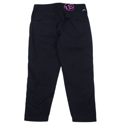 uniform experiment ユニフォームエクスペリメント 21AW UE-212013 TAPERED FATIGUE PANTS ロゴプリント テーパード ファティーグ パンツ ブラック系 2【中古】