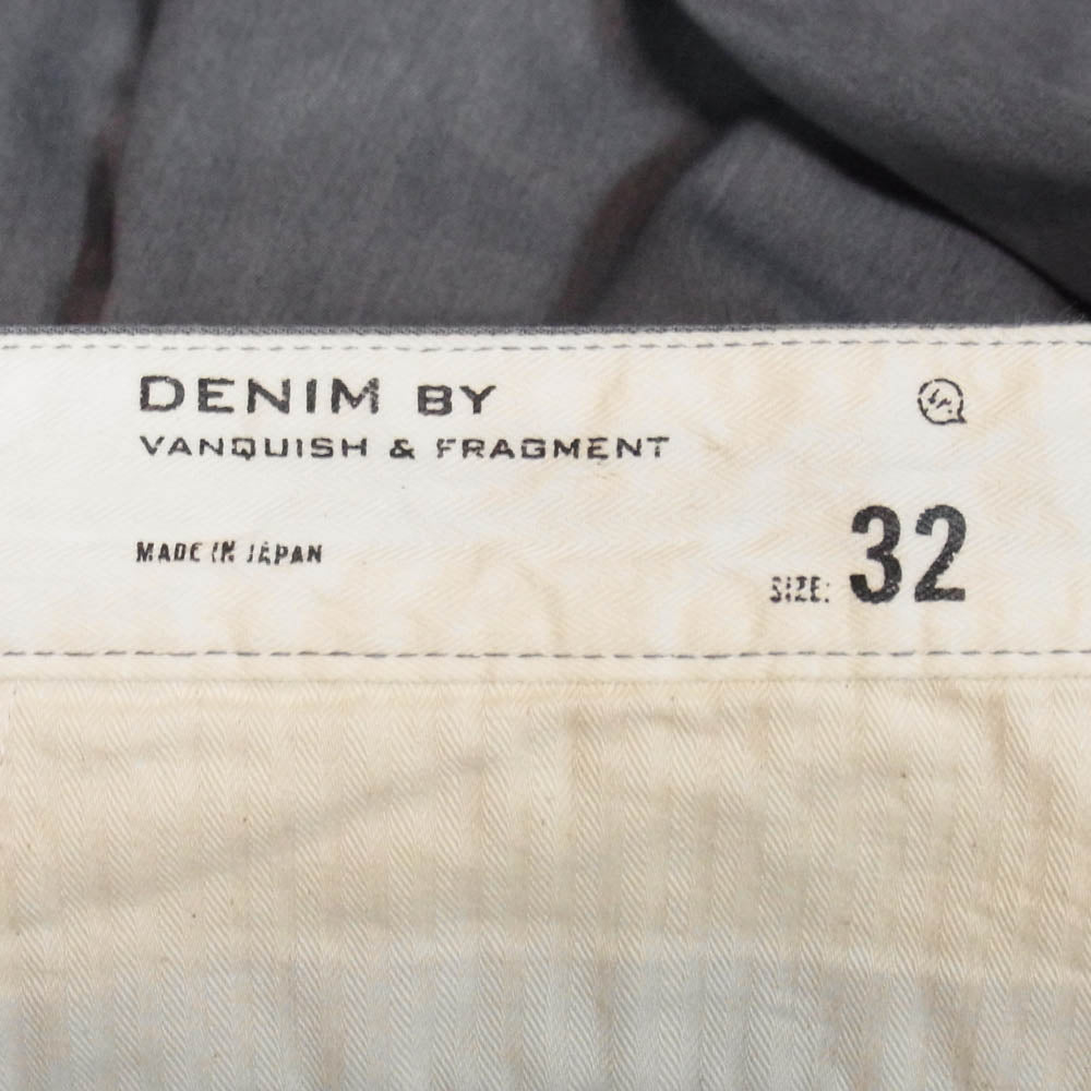 デニムバイヴァンキッシュアンドフラグメント VFP4024 CHINO PANTS ロゴ刺繍 チノパンツ グレー系 32【中古】