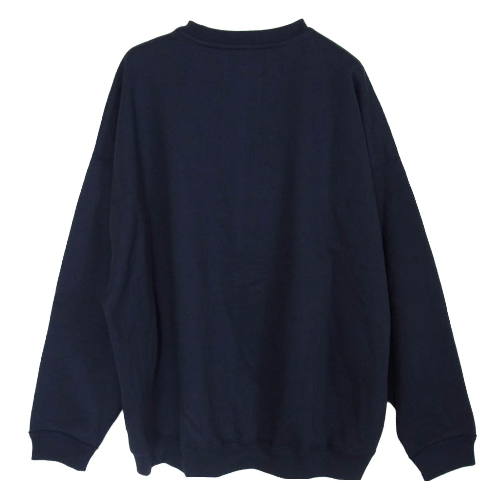 markaware マーカウェア A23C-05CS01C HUGE SWEAT ORGANIC COTTON HEAVY FLEECE ヒュージ オーガニックコットン ヘビーフリース クルーネック スウェット トレーナー ネイビー系 1【中古】