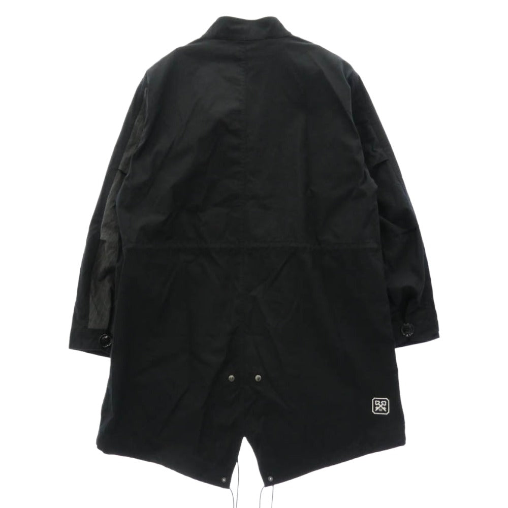 uniform experiment ユニフォームエクスペリメント 21AW UE-212012 SLEEVE PANELED MODS COAT スリーブ パネルド ミリタリー モッズコート ブラック系 1【中古】