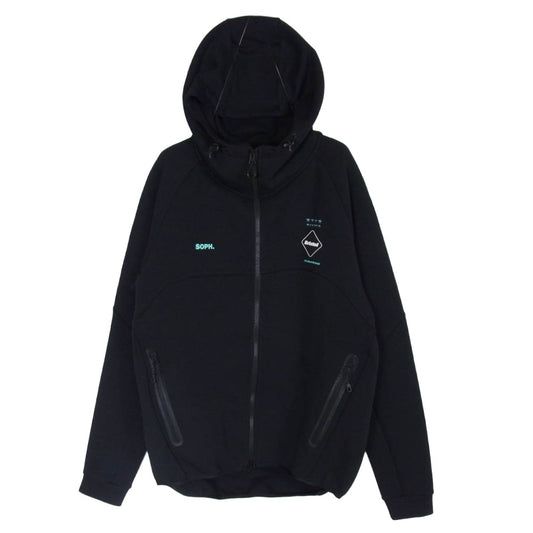 F.C.R.B. エフシーアールビー 21AW FCRB-212061 VENTILATION HOODIE ベンチレーション フーディー ジップアップ パーカー ブラック系 M【中古】