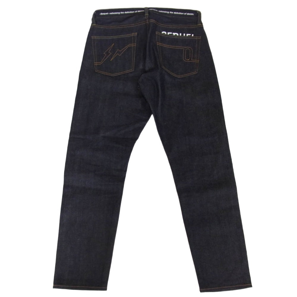 SEQUEL シークエル 21SS SQ-21SS-PT-05 DENIM PANTS ノンウォッシュ ジーンズ デニムパンツ インディゴブルー系 M【極上美品】【中古】