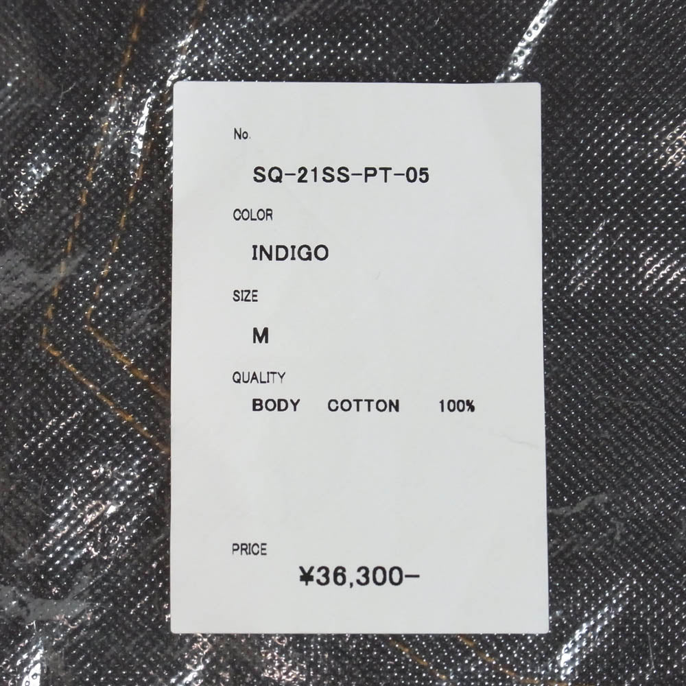 SEQUEL シークエル 21SS SQ-21SS-PT-05 DENIM PANTS ノンウォッシュ ジーンズ デニムパンツ インディゴブルー系 M【極上美品】【中古】