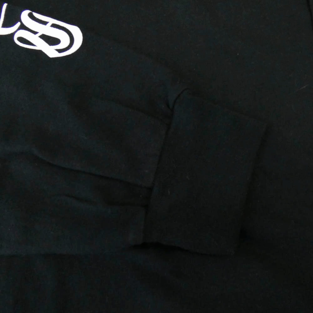 CHROME HEARTS クロムハーツ（原本無） Scroll Long Sleeve T-Shirt バックスクロールラベルプリント 袖ロゴ 長袖 Ｔシャツ ブラック系 M【中古】
