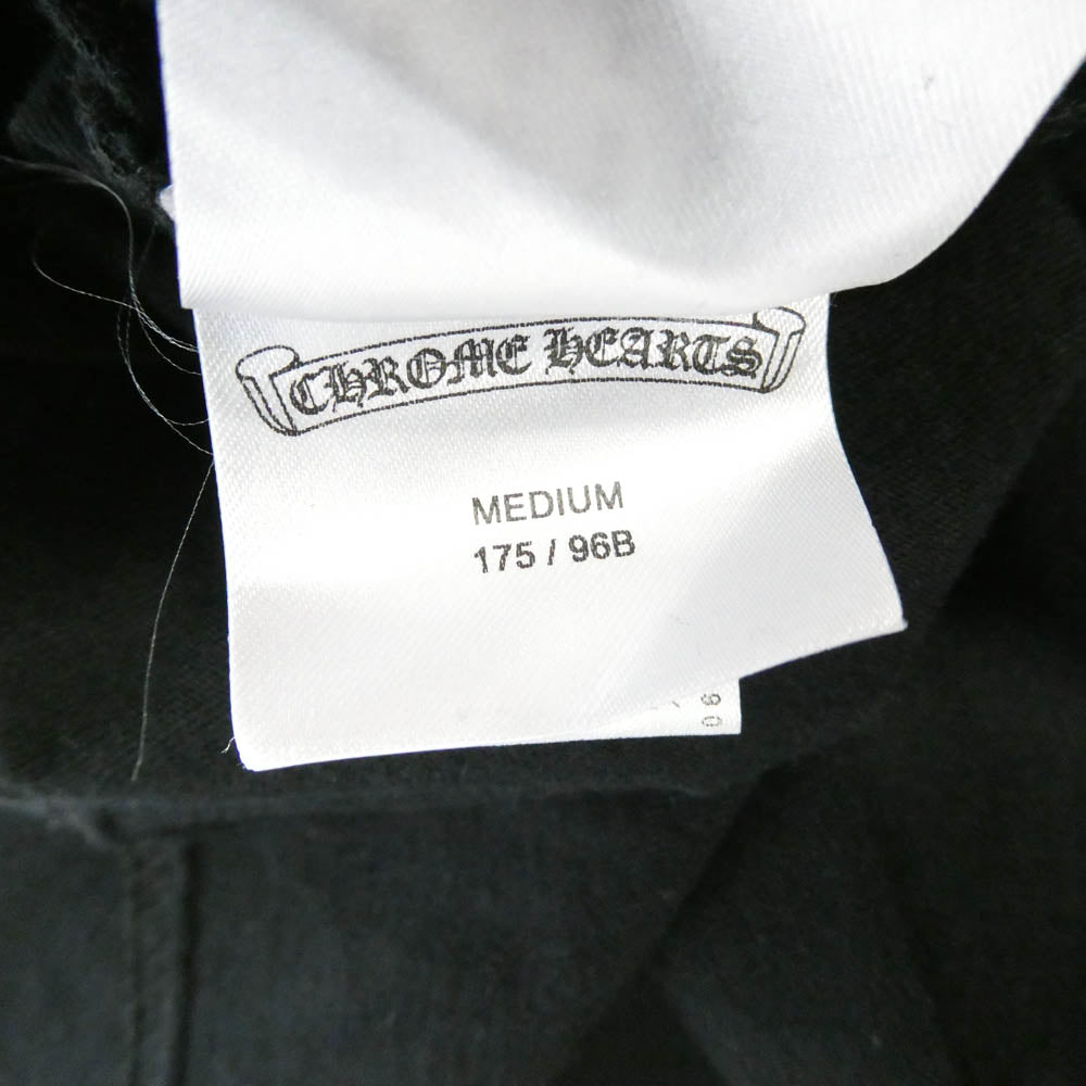 CHROME HEARTS クロムハーツ（原本無） Scroll Long Sleeve T-Shirt バックスクロールラベルプリント 袖ロゴ 長袖 Ｔシャツ ブラック系 M【中古】