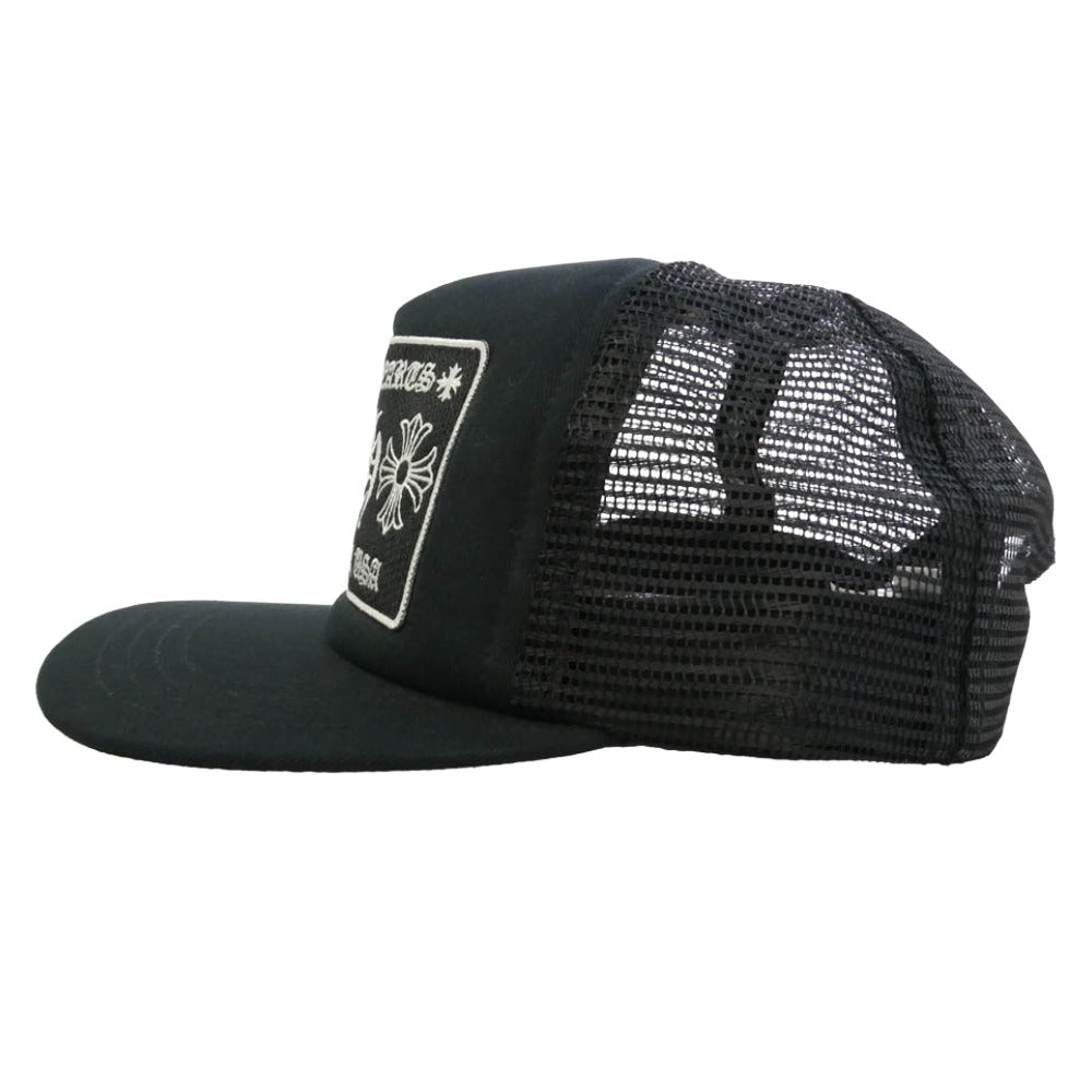 CHROME HEARTS クロムハーツ（原本無） TRACKER CAP HAT CHパッチ メッシュ トラッカー キャップ 帽子 ブラック系 ONESIZE 53-60【中古】