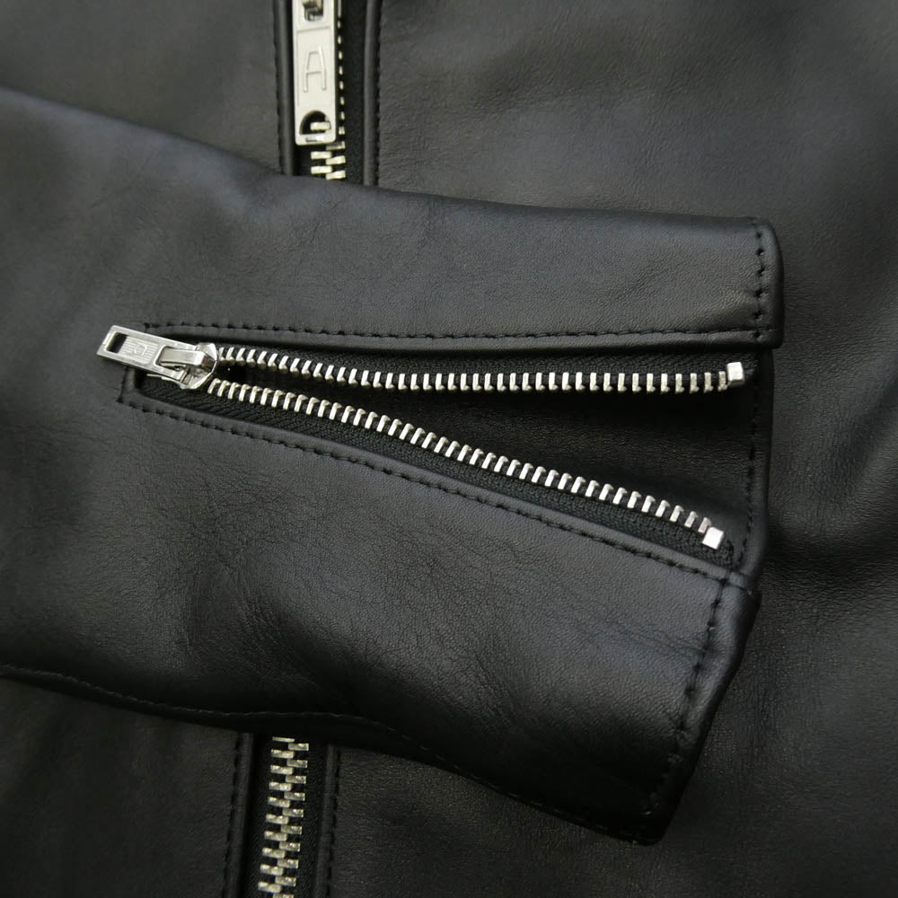 トリプルシックス LJM-27TF プレーンバックサイドベルト ライダース ジャケット ステアハイド ブラック系 38【極上美品】【中古】