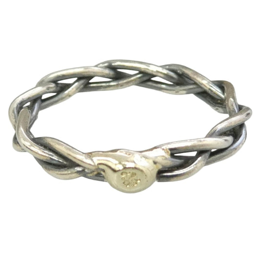 Sympathy of Soul シンパシーオブソウル R1801S-15 Woven Ring Silver シルバー K9 ウーブン リング シルバー系 ゴールド系 約14.5号【中古】