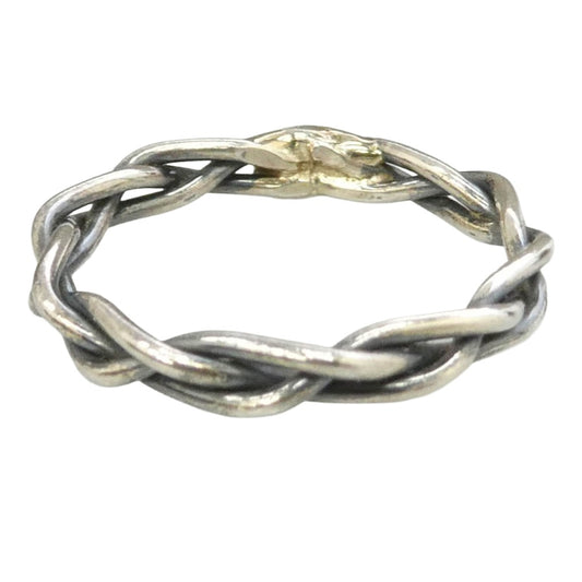 Sympathy of Soul シンパシーオブソウル R1801S-15 Woven Ring Silver シルバー K9 ウーブン リング シルバー系 ゴールド系 約14.5号【中古】
