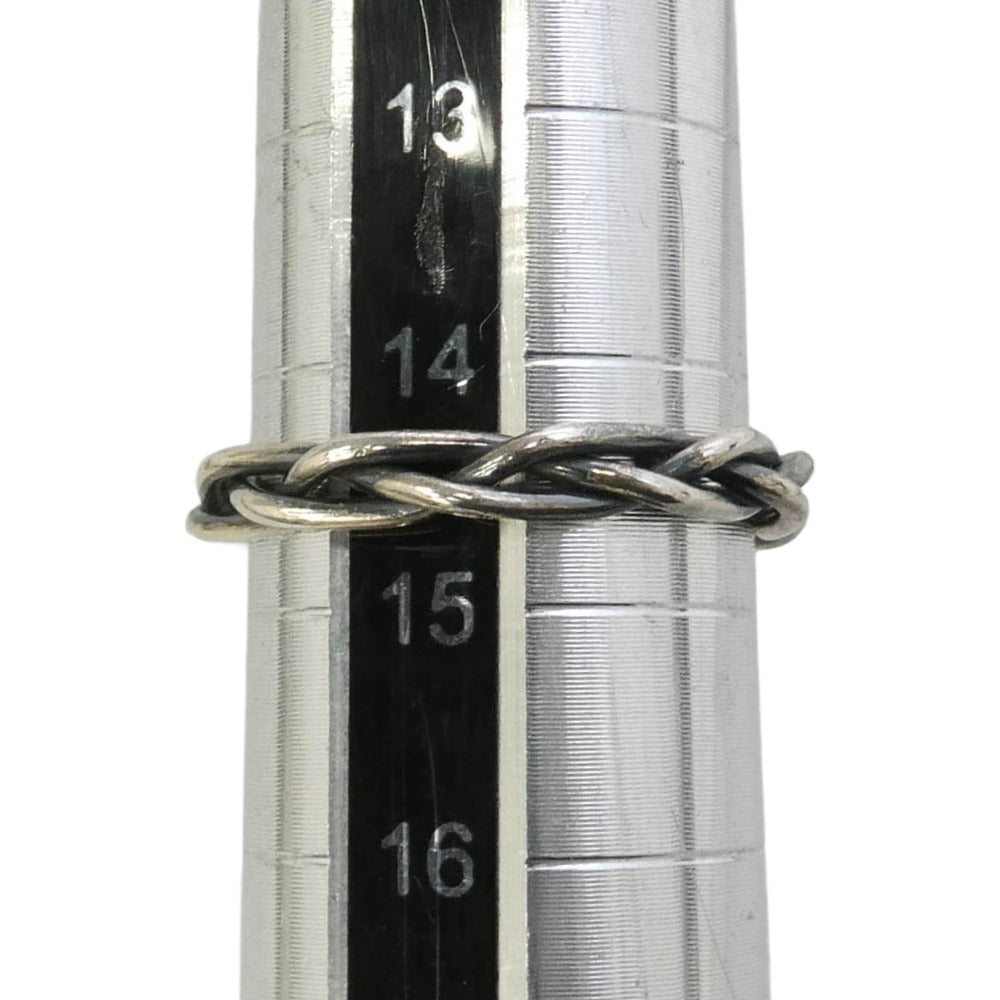Sympathy of Soul シンパシーオブソウル R1801S-15 Woven Ring Silver シルバー K9 ウーブン リング シルバー系 ゴールド系 約14.5号【中古】