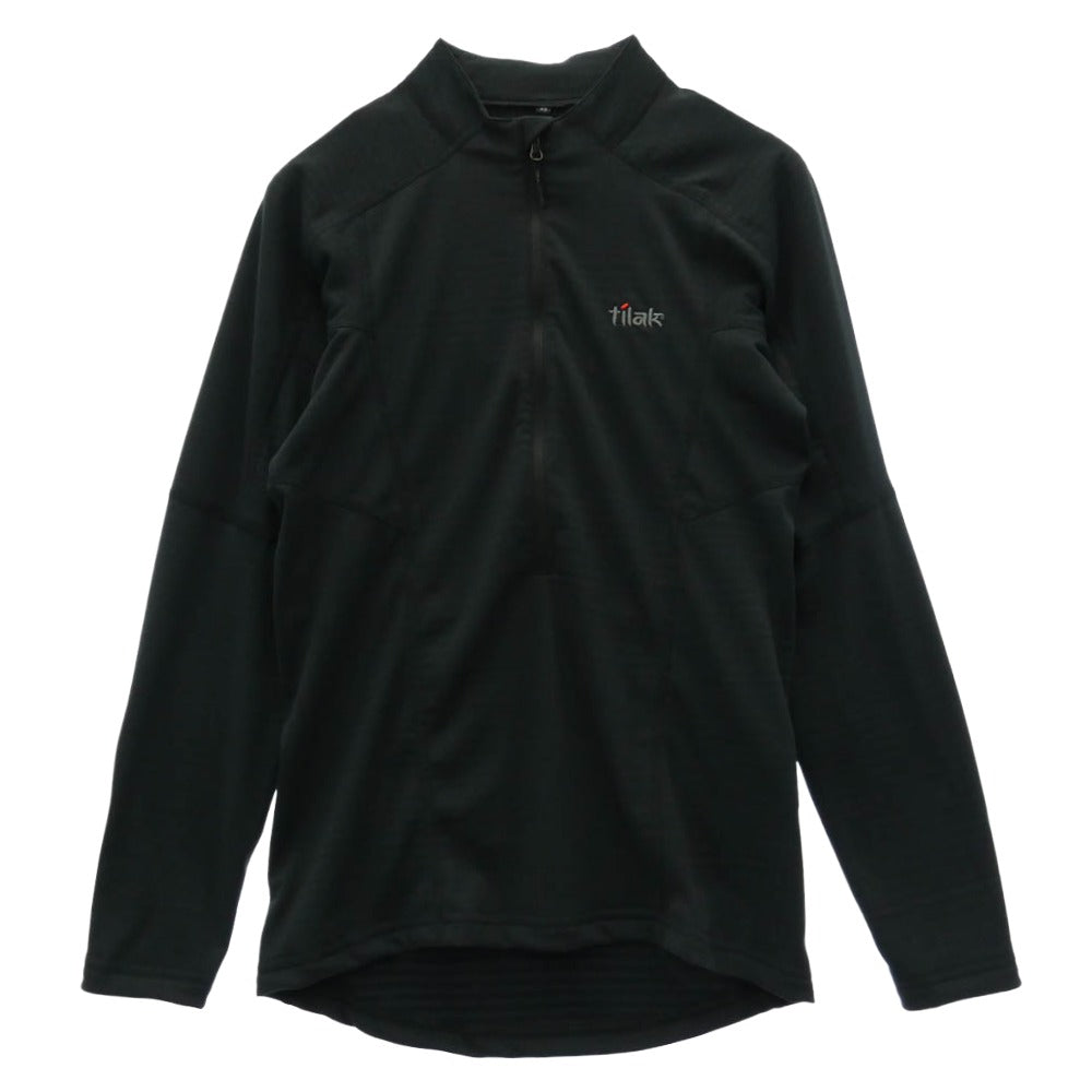 TILAK ティラック POUTNIK MERA メラ ハーフジップ ベースレイヤー DELTAPEAK サーマル シャツ ブラック系 XS【美品】【中古】