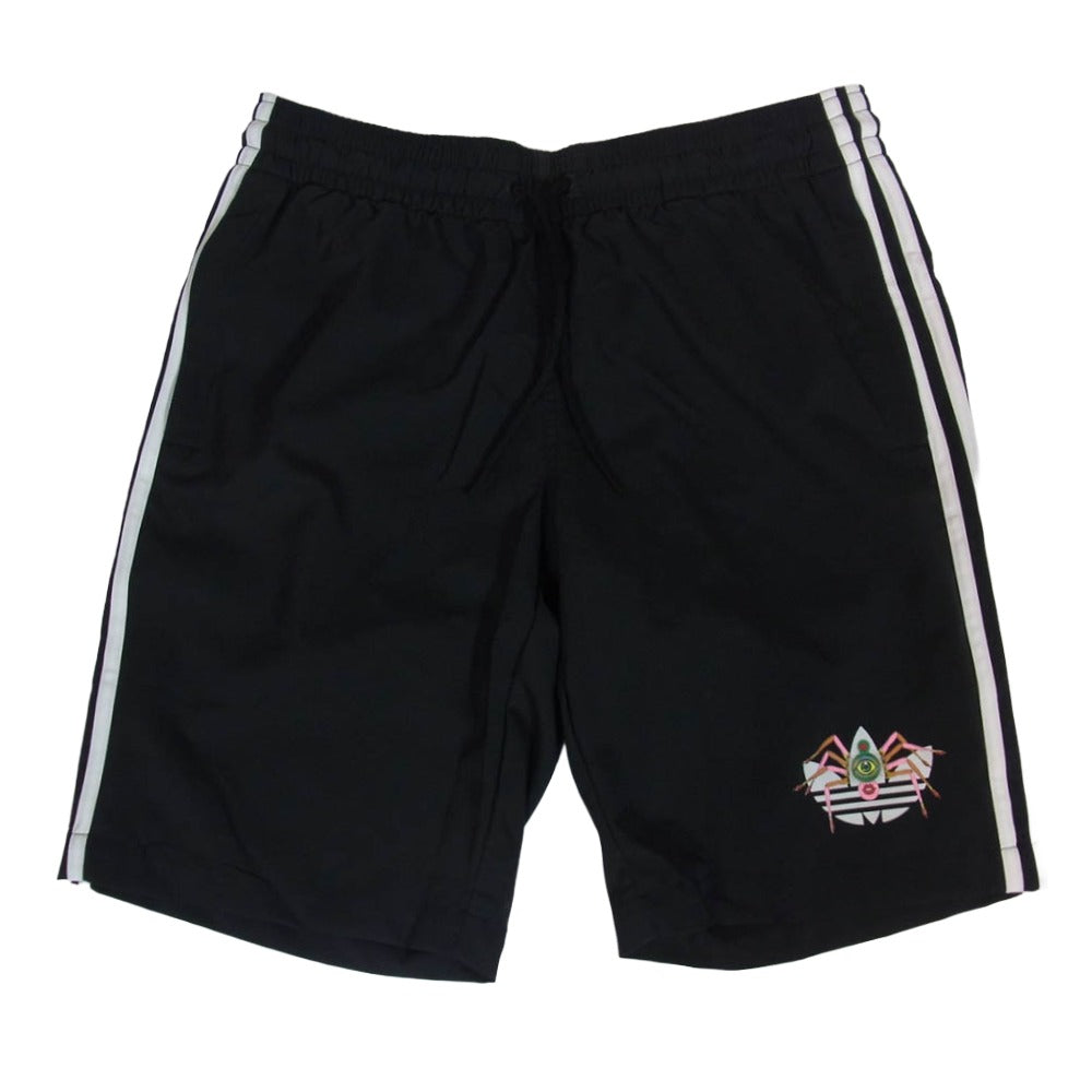 adidas アディダス × 田名網敬一 3ストライプ サイドライン ショーツ ハーフパンツ ブラック系 L【中古】