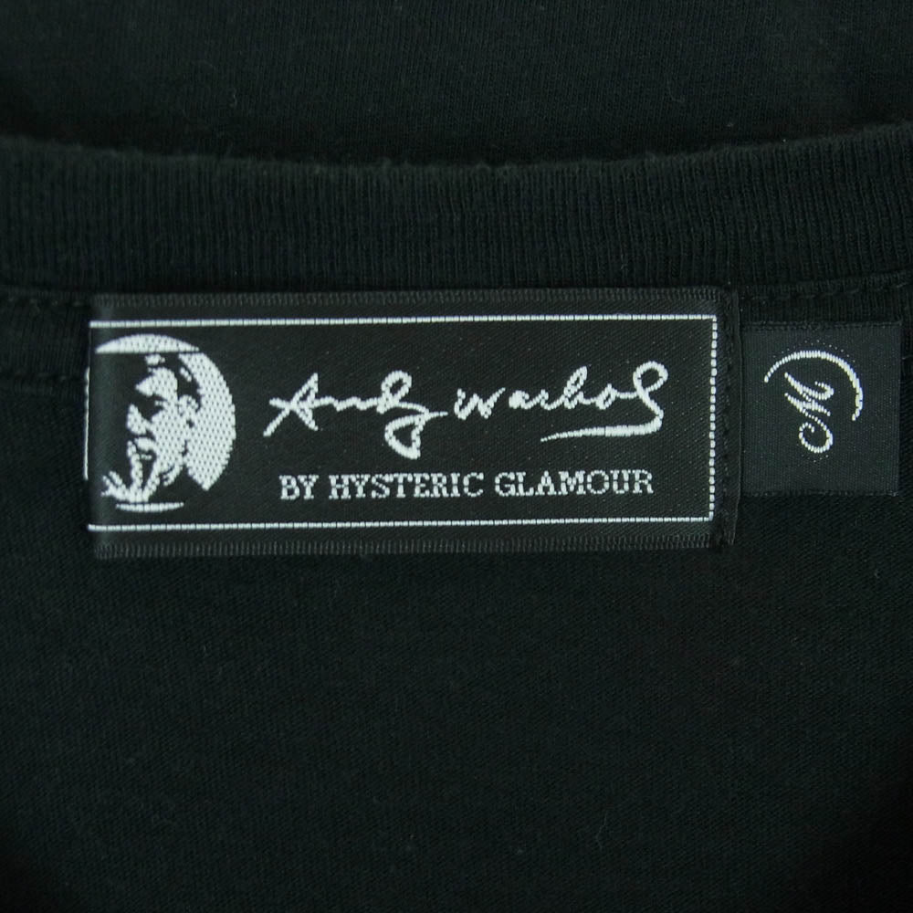 HYSTERIC GLAMOUR ヒステリックグラマー 7CT-0462 ANDY WARHOL アンディウォーホル プリント 半袖 Tシャツ ブラック系 M【中古】