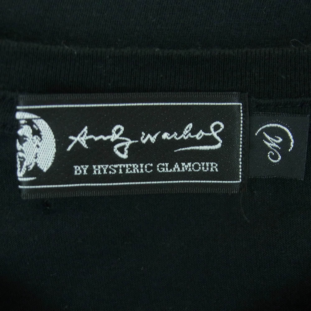 HYSTERIC GLAMOUR ヒステリックグラマー 7CT-0522 ANDY WARHOL アンディウォーホル フロント バック プリント 半袖 Tシャツ ブラック系 M【中古】