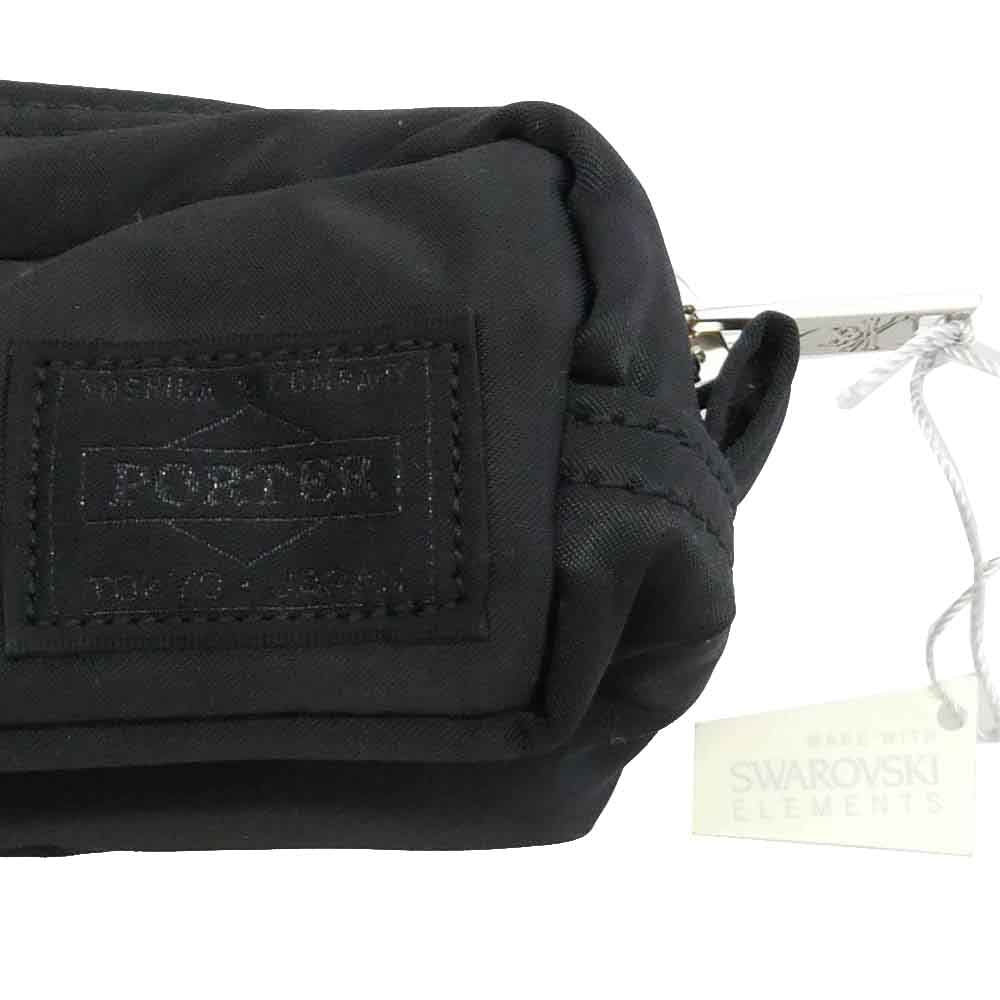mastermind JAPAN マスターマインドジャパン PORTER ポーター SWAROVSKI スワロフスキー x PORTER ポーター x SWAROVSKI スワロフスキー スカル ラインストーン ペンケース ブラック系【美品】【中古】