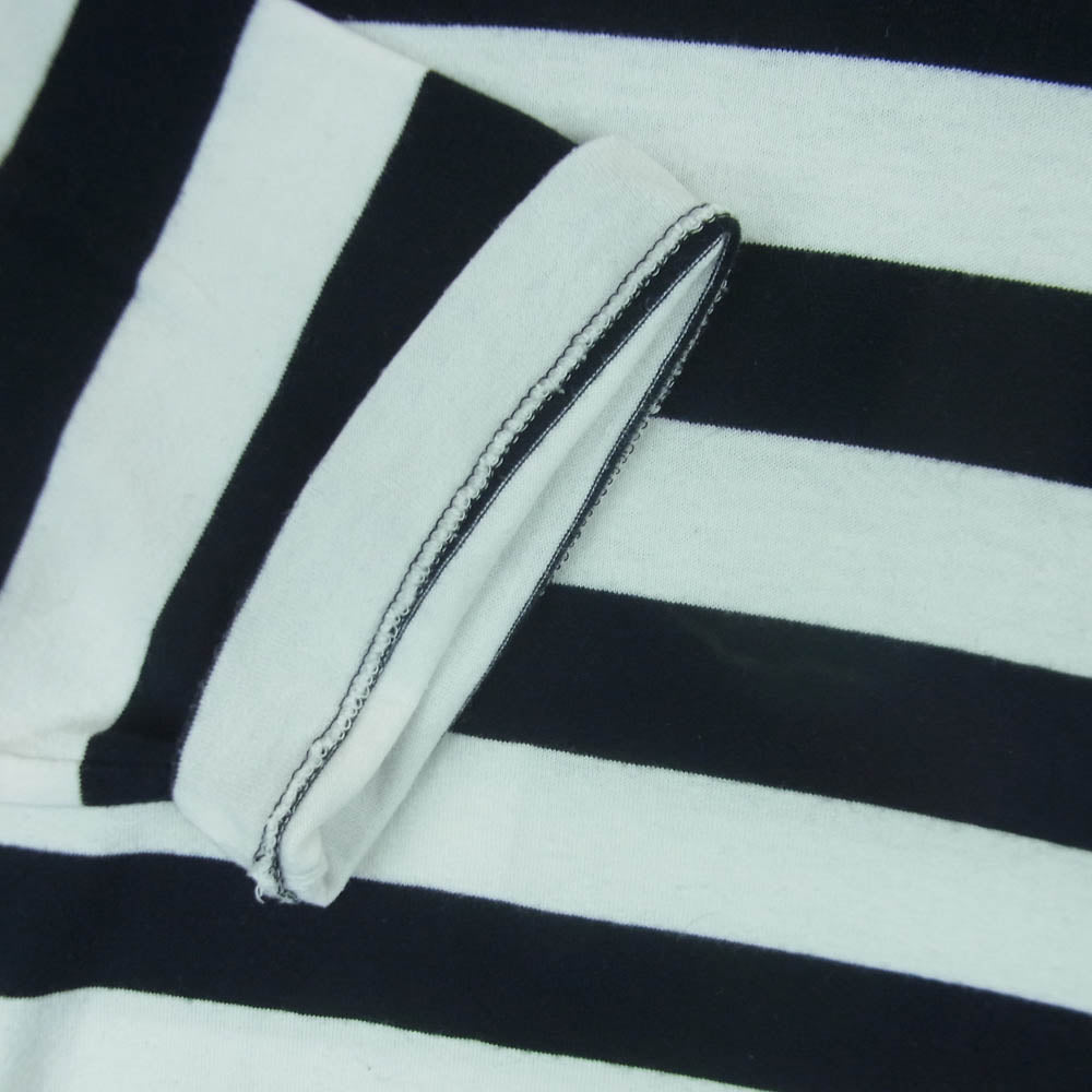 BLACK COMME des GARCONS ブラックコムデギャルソン 1F-T013 AD2015 グラデーション ボーダー 長袖 Tシャツ ロンT カットソー ブラック系 ホワイト系 M【中古】