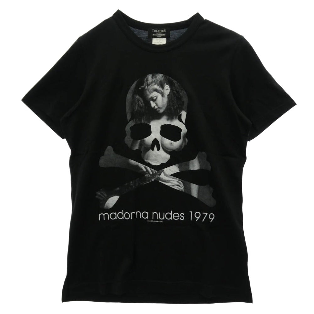mastermind JAPAN マスターマインドジャパン THEATER8 シアターエイト x Theater8 シアターエイト x MADONNA マドンナ nudes 1979 プリント 半袖 Tシャツ ブラック系 S【中古】