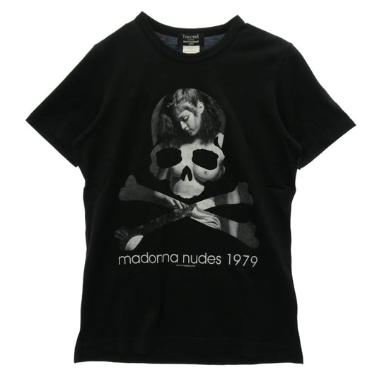 mastermind JAPAN マスターマインドジャパン THEATER8 シアターエイト x Theater8 シアターエイト x MADONNA マドンナ nudes 1979 プリント 半袖 Tシャツ ブラック系 S【中古】