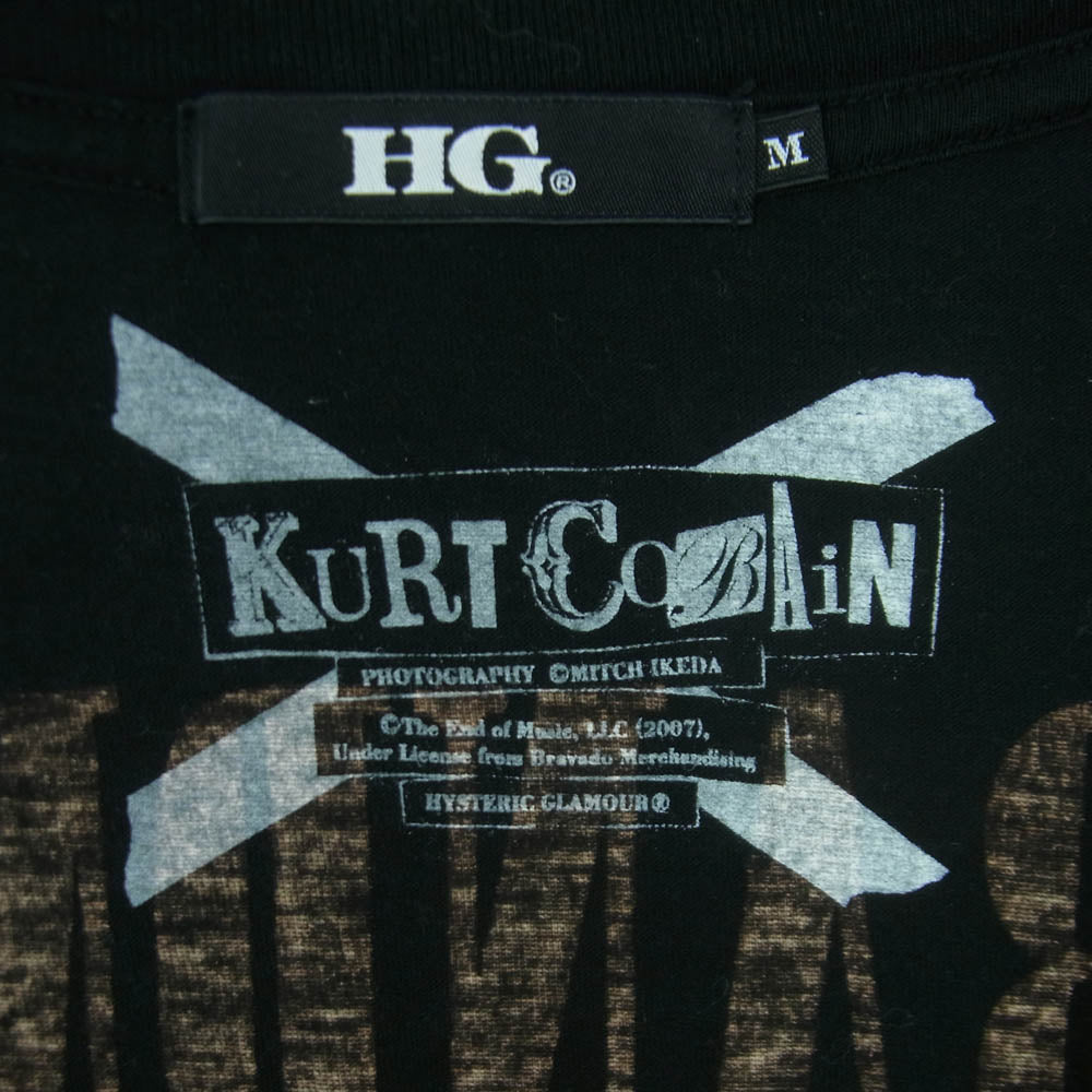 HYSTERIC GLAMOUR ヒステリックグラマー 4CT-4632 KURT COBAIN カートコバーン プリント 半袖 Tシャツ ブラック系 M【中古】