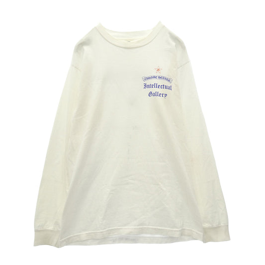 CHROME HEARTS クロムハーツ（原本無） OLD Intellectual Gallery L/S TEE GALF 別注 ギャラリープリント スクロールラベル 長袖 Tシャツ カットソー ホワイト系 M【中古】