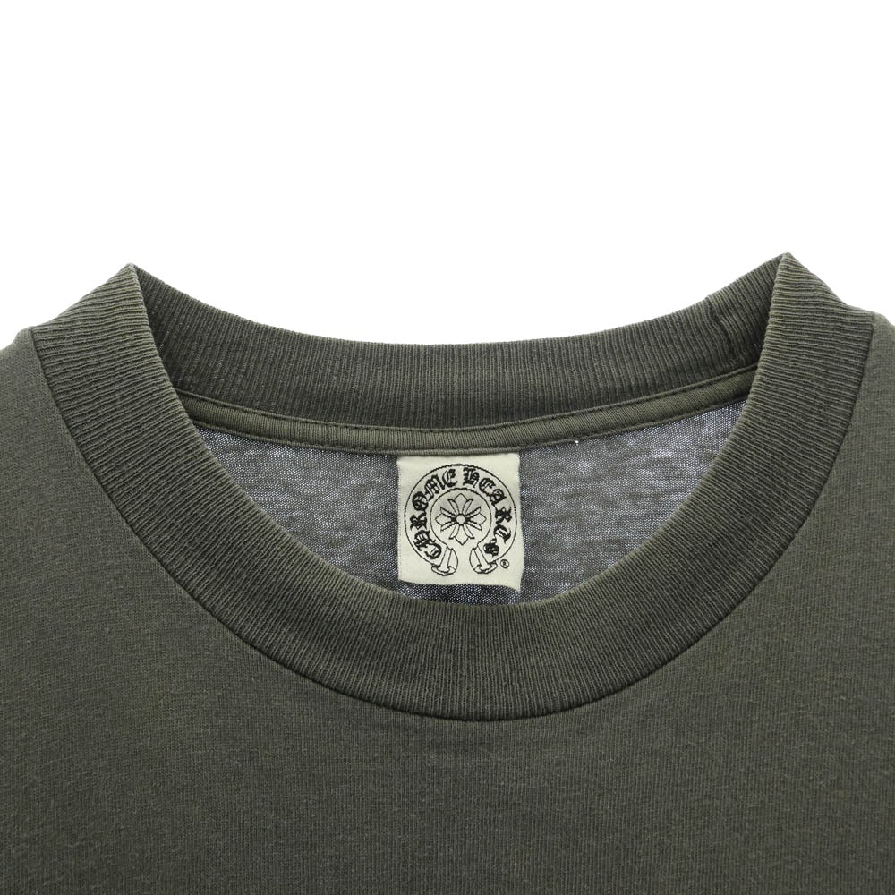 CHROME HEARTS クロムハーツ（原本無） old intellectual gallery GALF 別注 オールド スター バックプリント ポケット スクロールラベルロゴ Tシャツ 半袖 カットソー グレー系 M【中古】