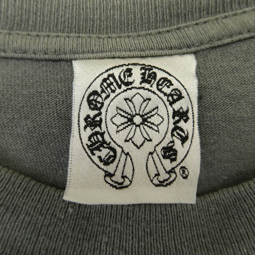 CHROME HEARTS クロムハーツ（原本無） old intellectual gallery GALF 別注 オールド スター バックプリント ポケット スクロールラベルロゴ Tシャツ 半袖 カットソー グレー系 M【中古】