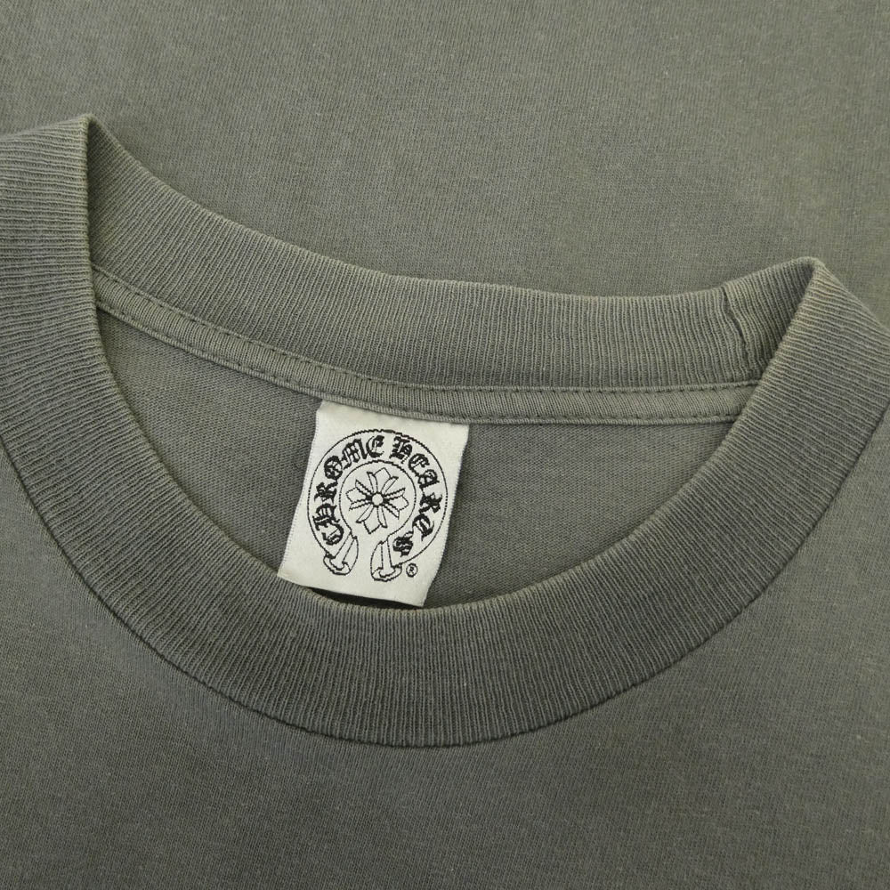 CHROME HEARTS クロムハーツ（原本無） old intellectual gallery GALF 別注 オールド スター バックプリント ポケット スクロールラベルロゴ Tシャツ 半袖 カットソー グレー系 M【中古】