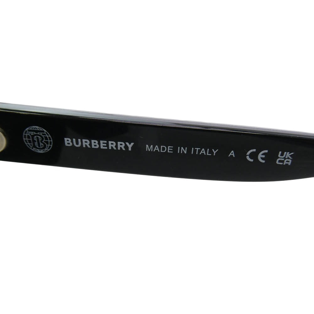 BURBERRY バーバリー 3001/87 TBロゴ ワイドテンプル サングラス アイウェア　　 フレーム：ブラック系、ゴールド系　レンズ：ブラック系 58□16【中古】
