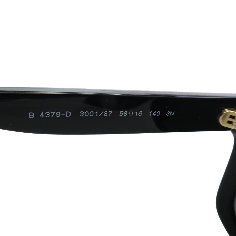 BURBERRY バーバリー 3001/87 TBロゴ ワイドテンプル サングラス アイウェア　　 フレーム：ブラック系、ゴールド系　レンズ：ブラック系 58□16【中古】