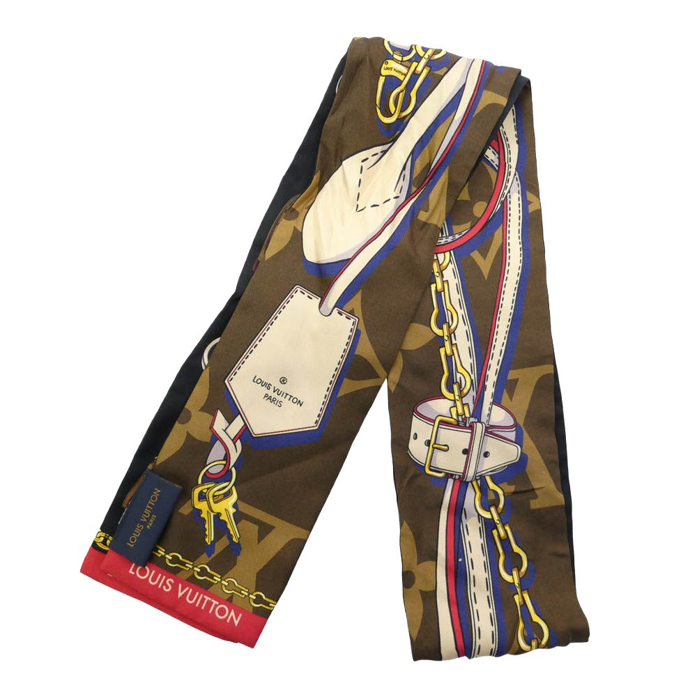 LOUIS VUITTON ルイ・ヴィトン M76235 Bandeau Tribute To バンドー トリビュート トゥー スカーフ ブラウン系【中古】