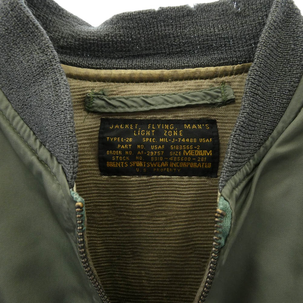 ブレンツ JACKET FLYING MAN’S LIGHT ZONE TYPE L-２Bフライト ジャケット カーキ系 M【中古】