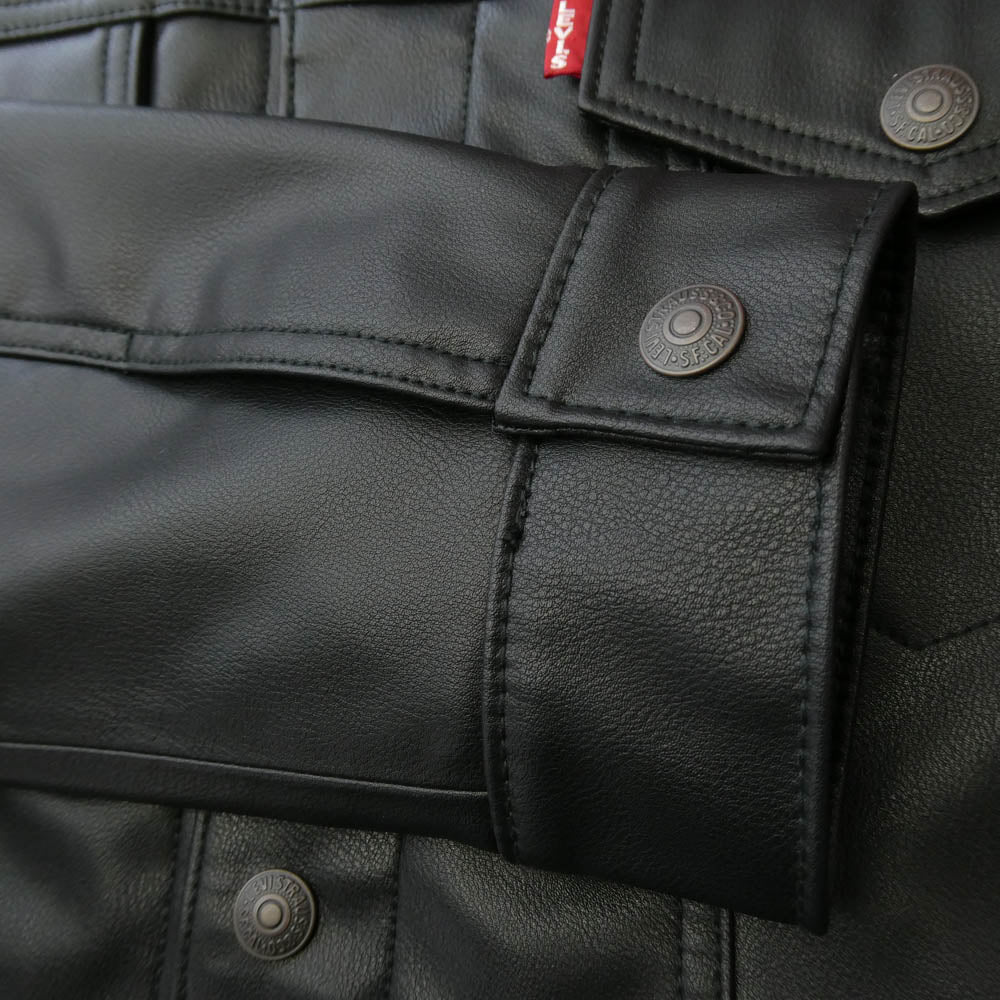 Levi's リーバイス A50190000 JAPAN LIMITED LEATHER TRUCKER JACKET TYPEIII レザートラッカー ジャケット ブラック系 M【中古】