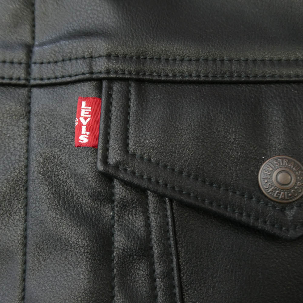 Levi's リーバイス A50190000 JAPAN LIMITED LEATHER TRUCKER JACKET TYPEIII レザートラッカー ジャケット ブラック系 M【中古】