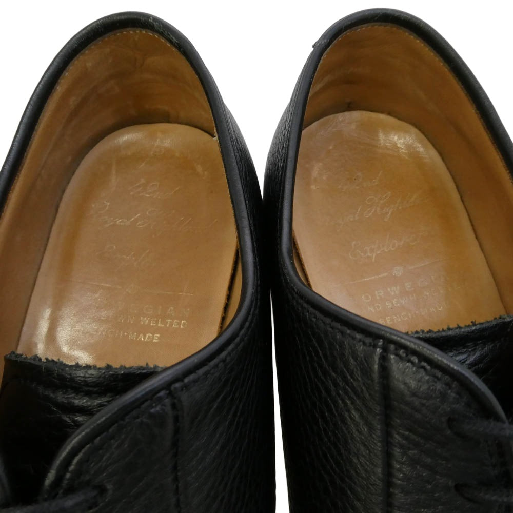 フォーティーセカンドロイヤルハイランド CHN7201E-01 Plain toe derby ノルウェージャンハンドソーンウェルテッド製法 プレーントゥ ダービーシューズ ブラック系 サイズ表記なし【中古】