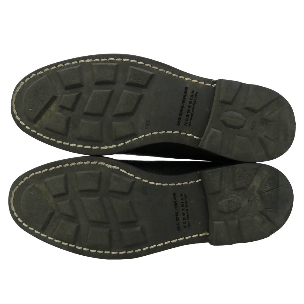 フォーティーセカンドロイヤルハイランド CHN7201E-01 Plain toe derby ノルウェージャンハンドソーンウェルテッド製法 プレーントゥ ダービーシューズ ブラック系 サイズ表記なし【中古】