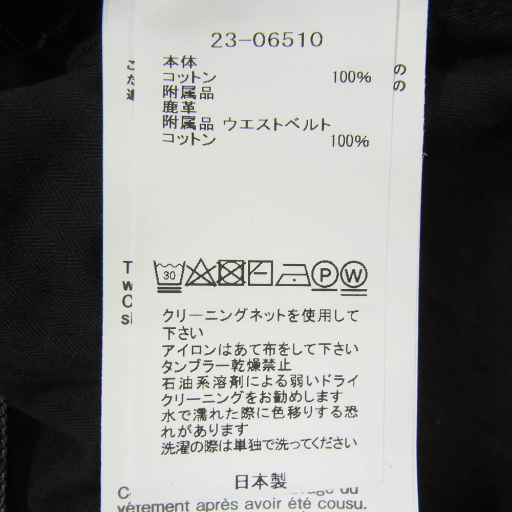Sacai サカイ 23SS 23-06510 Straight Denim Pants ベルテッド ストレート デニムパンツ ジーンズ ブラックデニム ブラック系 3【中古】