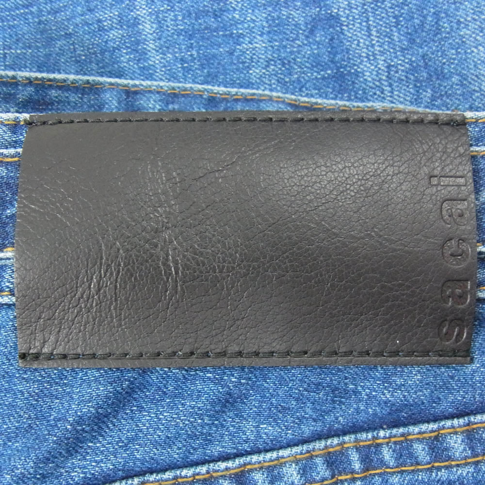 Sacai サカイ 23SS 23-06510 Straight Denim Pants ベルテッド ストレート デニムパンツ ジーンズ インディゴデニム インディゴブルー系 3【美品】【中古】