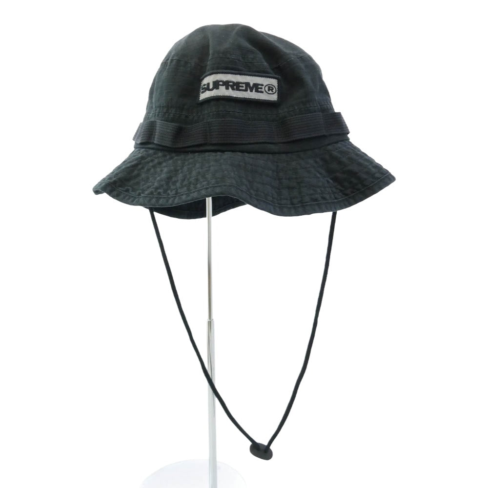 Supreme シュプリーム 21SS Reflective Patch Boonie リフレクティブ パッチ ブーニー ハット 帽子 ブラック系 M/L【中古】