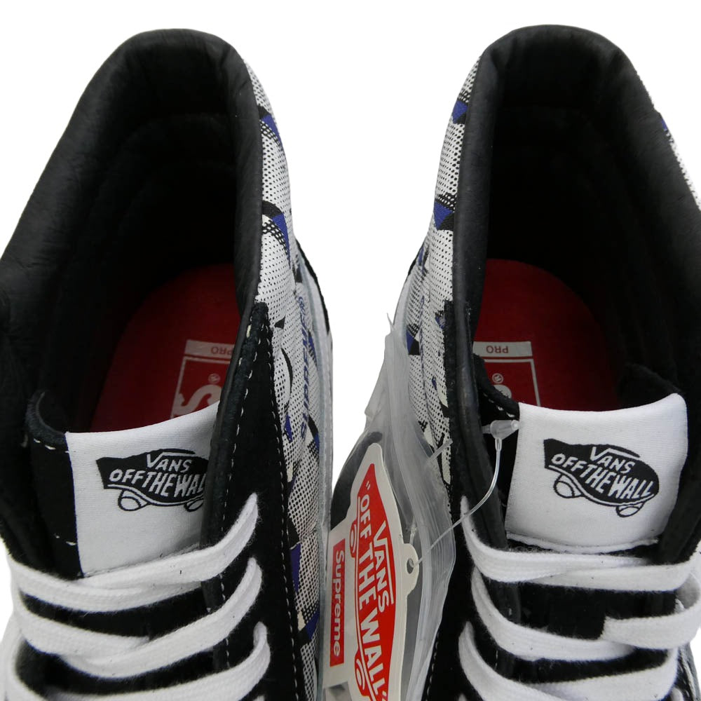 Supreme シュプリーム VANS バンズ 19SS VN0A45JDTEB x VANS バンズ ヴァンズ Sk8-Hi Pro スケートハイ プロ スエード キャンバス スニーカー ブラック系 28cm【美品】【中古】