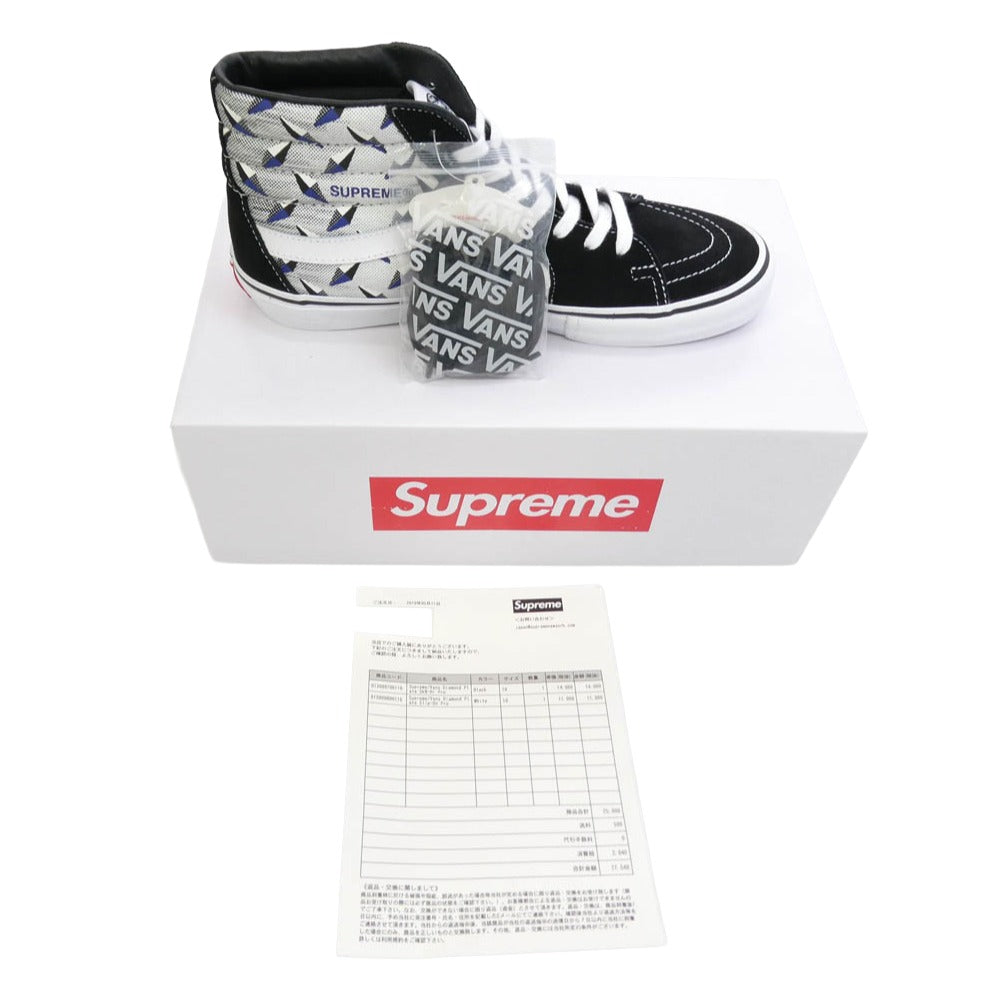Supreme シュプリーム VANS バンズ 19SS VN0A45JDTEB x VANS バンズ ヴァンズ Sk8-Hi Pro スケートハイ プロ スエード キャンバス スニーカー ブラック系 28cm【美品】【中古】