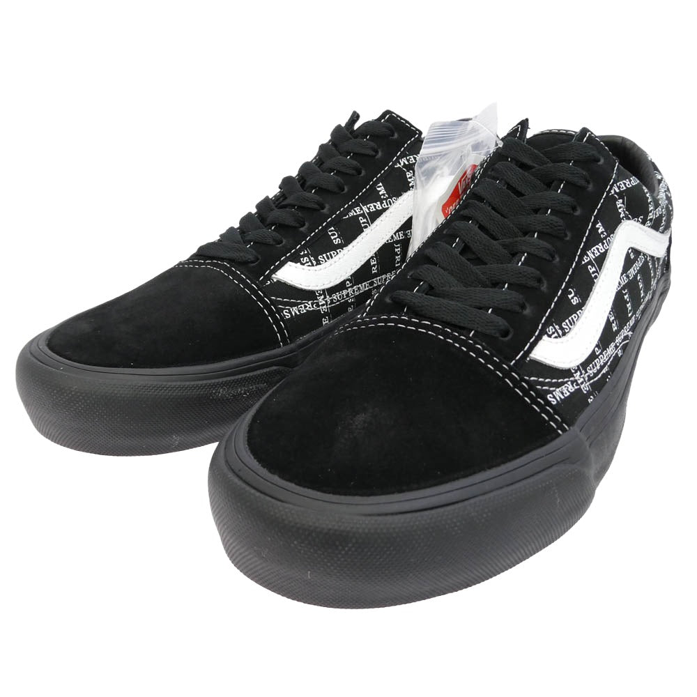 Supreme シュプリーム VANS バンズ 20AW VN0A45JC2YW x VANS バンズ ヴァンズ Old Skool Pro オールドスクール プロ スエード キャンバス スニーカー ブラック系 28cm【極上美品】【中古】